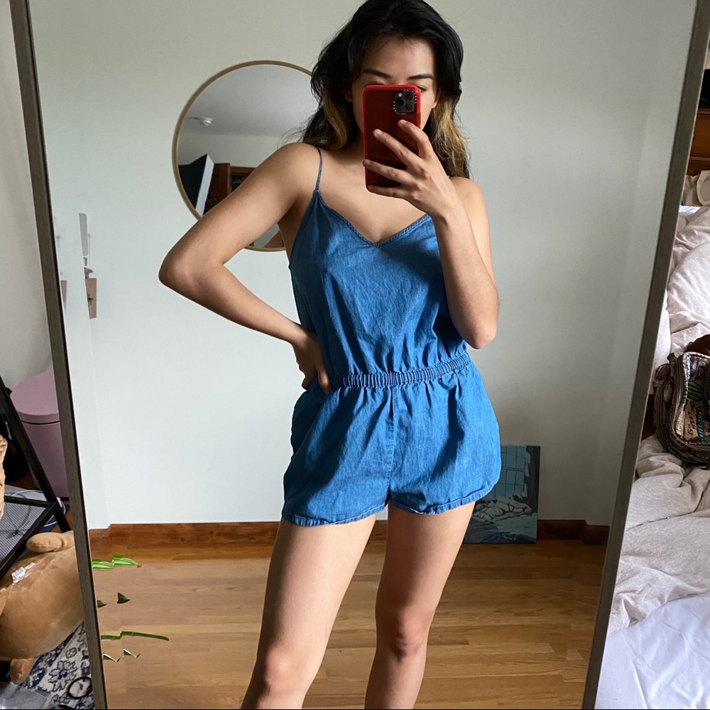 Denim romper!